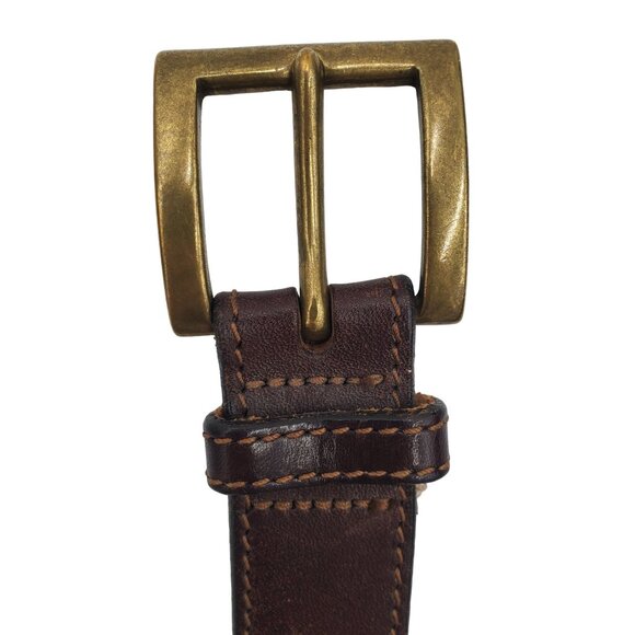 Eddie Bauer Men's Dress Casual Belt Size 48 #2130 Brown Italian Leather - Picture 2 of 16